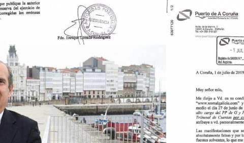 Sr Presidente del Puerto de A Coruña ¡ es Usted un cobarde ! nos amenaza con acciones legales sumándose al acoso de Mar Sánchez Sierra y depués recula en sus amenazas.